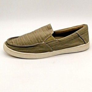 Aleader Mens Flat Heel Slip On Loafer Sneaker‎ Cushioned Gray/Gray Stripe Sz 10